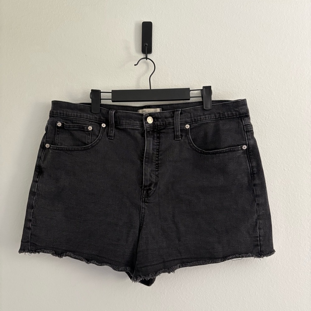 Madewell • Black High-Rise Denim‎ Shorts